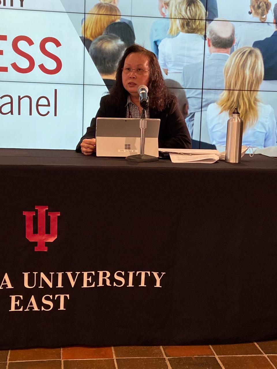 Oi Lin Cheung, an associate professor of finance and director of the Business and Economic Research Center for the Indiana University East School of Business and Economics, provides results from IU East's East-Central Indiana Business Survey.