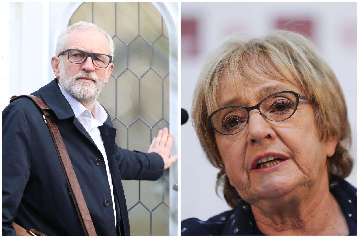 Jeremy Corbyn and Margaret Hodge (PA)