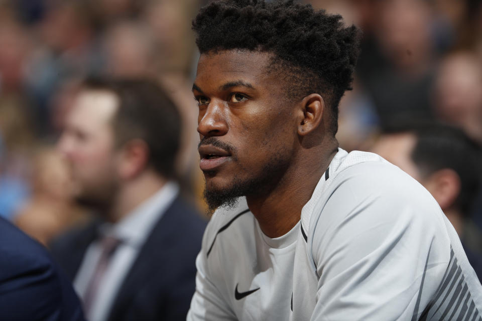 Jimmy Butler was nearly traded to the Heat over the weekend. (AP Photo/David Zalubowski)