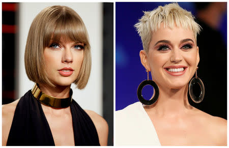 Looks like there’s no more bad blood between Taylor Swift and Katy Perry. (Photo: Danny Moloshok/Reuters)