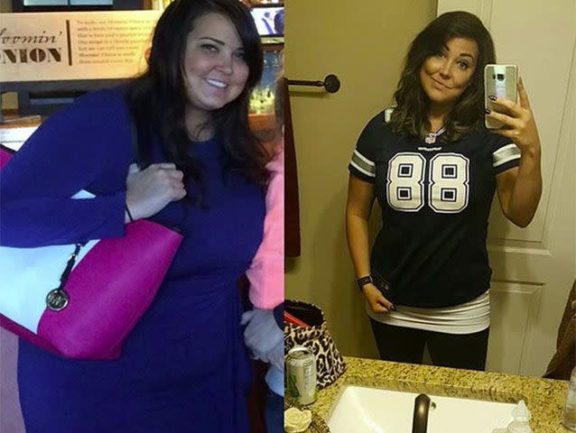 This young woman checked into rehab and lost 16 kilos since January. Picture: Reddit