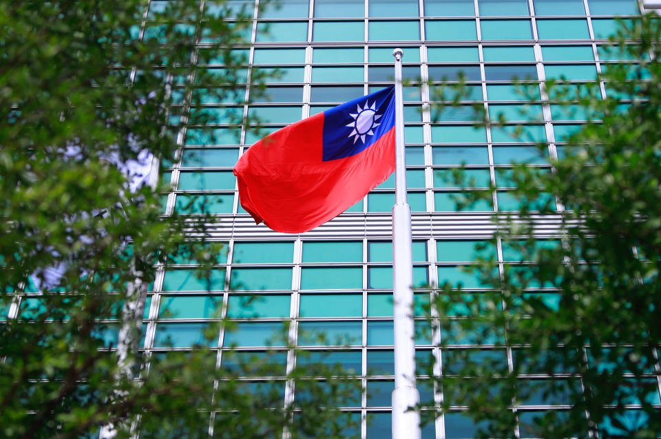 A Taiwan flag is seen outside Taipei 101, as Nicaragua cuts its diplomatic relations with Taiwan, turning to China, in Taipei, Taiwan, 10 December 2021. Taiwan has also terminated its ties with Nicaragua on the same day, while building better relations with European countries including Lithuania, Slovakia, Czech Republic, and US, UK, Canada. (Photo by Ceng Shou Yi/NurPhoto via Getty Images)