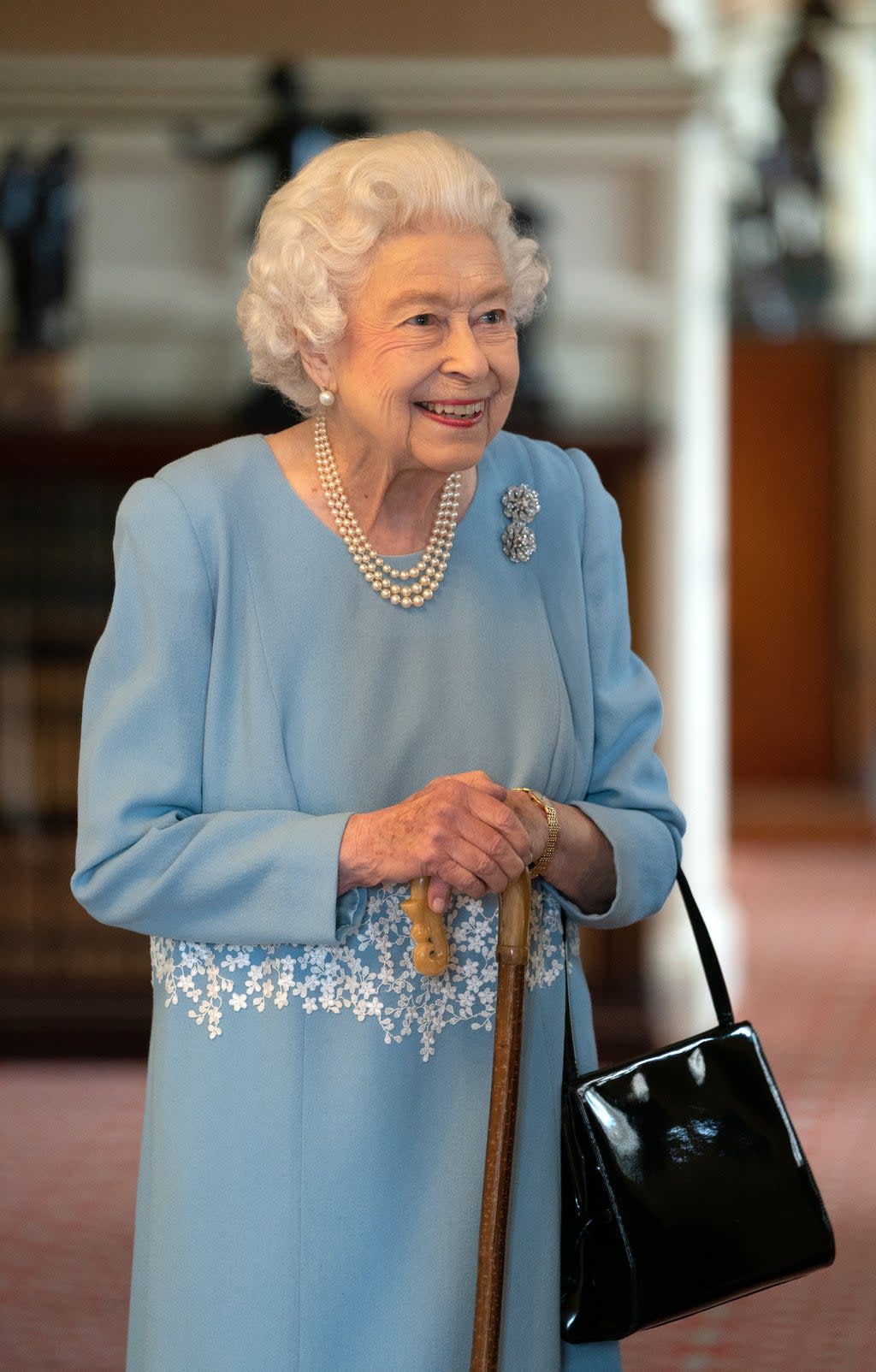 The Queen during a reception in the Ballroom of Sandringham House (PA) (PA Wire)