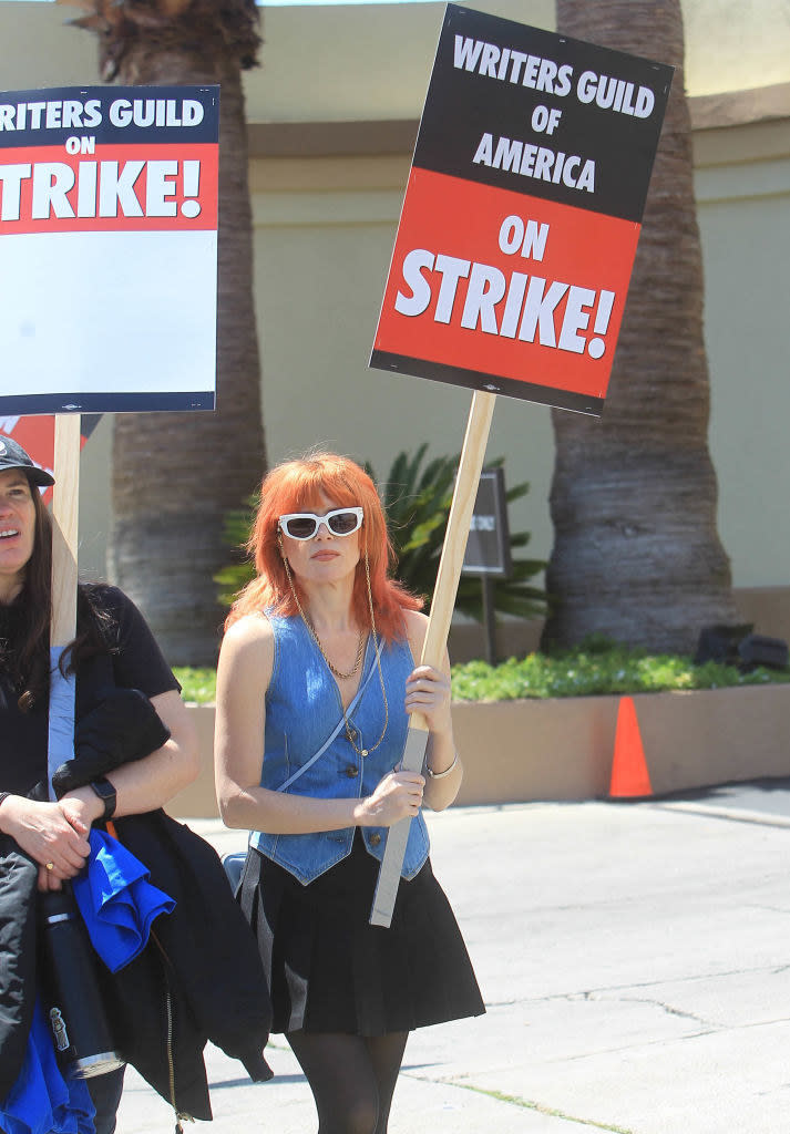 Natasha Lyonne protesting