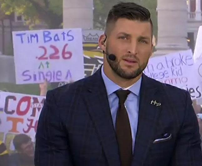 Tim Tebow Is a Hit With the Fans and Hitless on the Field - The