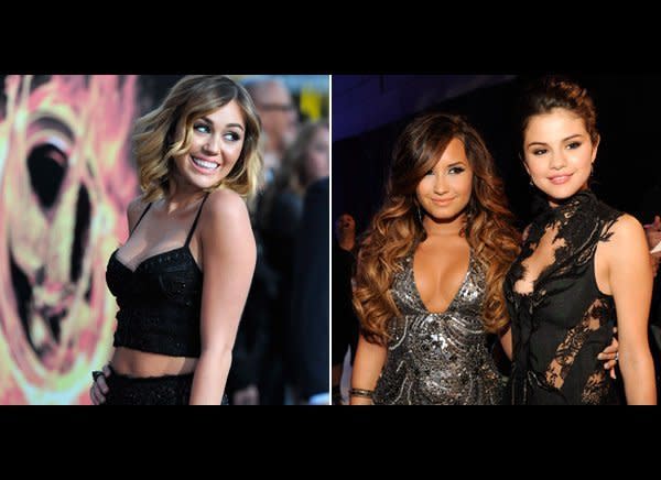 Disney starlets do not play nice. In 2008, teen queen Miley Cyrus went head to head with Selena Gomez and Demi Lovato.     BFFs Selena and Demi used to make goofy videos they would post to YouTube, much to the chagrin of Miley as it turned out.     Miley and her BFF Mandy made a parody video where they mocked the other girls, making fun of their makeup and the gap in Demi's front teeth.     The feud appeared to come out of nowhere. "To be honest I don't know what happened," <a href="http://newsroom.mtv.com/2008/08/01/the-miley-cyrus-selena-gomez-demi-lovato-feud-nonexistent/" target="_hplink">Selena told MTV</a>. "I though we were okay, but to be honest, I don't even know [Miley and Mandy]. And Demi has never met Miley. It's interesting -- that's all I'm going to say about it."     They all eventually made up and became friends. <a href="http://www.aceshowbiz.com/news/view/00021443.html" target="_hplink">Miley addressed the feud in a YouTube video in 2009: </a>    "So everyone's thinking there's a big feud between me and Selena and Demi. Actually, I'm going to have meatloaf with Demi tonight. I'm riding my bike to Demi's house. So I'm going to be partying with Demi 'cause we're friends, and I love her and she is always there for me. She is one of my bestest friends."   