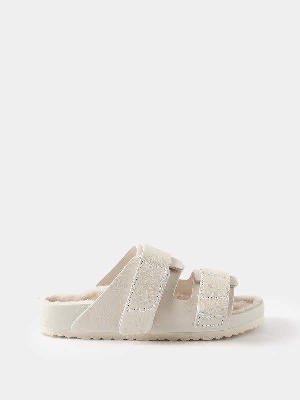 <p><a href="https://go.redirectingat.com?id=74968X1596630&url=https%3A%2F%2Fwww.matchesfashion.com%2Fus%2Fproducts%2FBirkenstock-x-Tekla-Uji-shearling-lined-suede-sandals-1553231%23ref%3Dwomens%7Csale&sref=https%3A%2F%2Fwww.harpersbazaar.com%2Ffashion%2Ftrends%2Fg60298075%2Fbazaar-nice-saves-march-27-2024%2F" rel="nofollow noopener" target="_blank" data-ylk="slk:Shop Now;elm:context_link;itc:0;sec:content-canvas" class="link ">Shop Now</a></p><p>Uji Shearling-Lined Suede Sandals</p><p>$184.00</p>