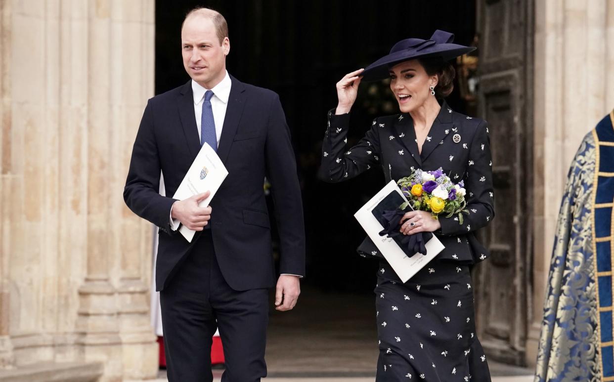 The Princess eschewed a coat-dress in favour of a sophisticated skirt suit by Erdem - Getty 