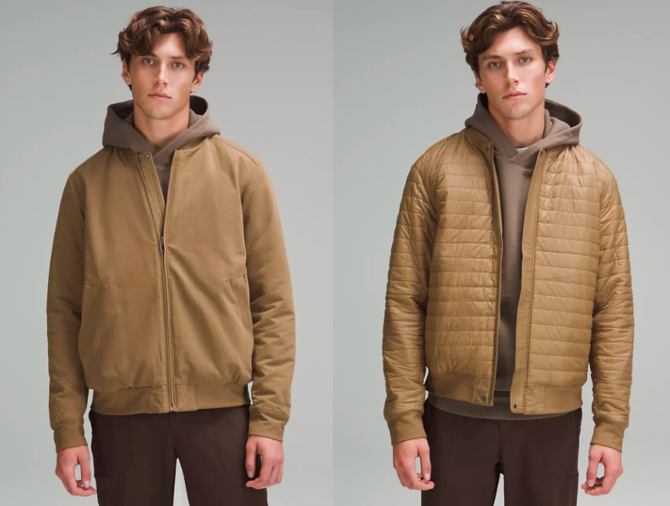 Switch Over Bomber Jacket. Images via lululemon.