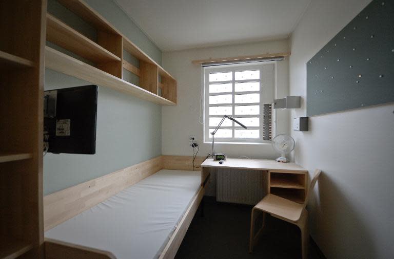 Picture shows a 6 square meters cell inside the high-security prison in the town of Norrtaelje, Sweden on November 15, 2013