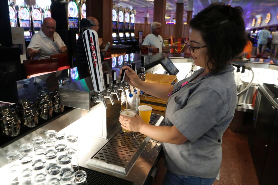 Craft beer is poured at Delaware Park's 1937 Brewing Co. in Stanton in 2021, when the brewery first opened.