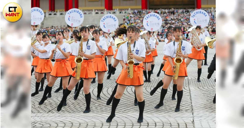 日本京都橘高校吹奏部。（圖／黃耀徵攝）