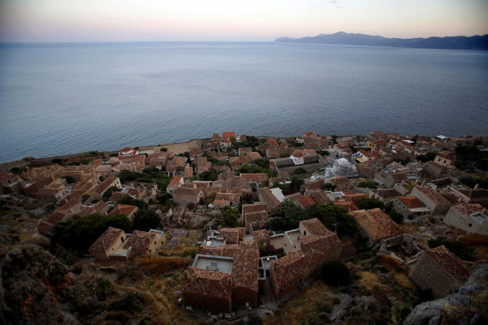 General view of old Monemvasia town from atop the medieval fortress Yannis Behrakis / Reuters
