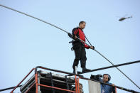 Wallenda, 33, says his biggest challenge during his training sessions has been staying focused.