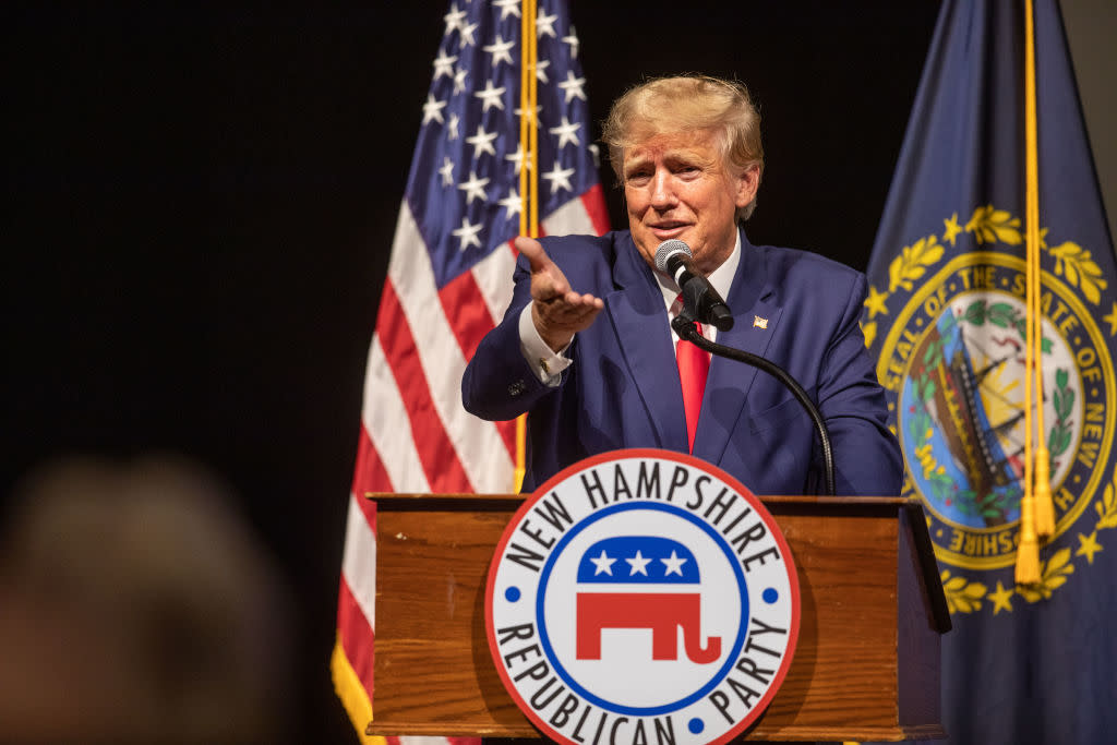 Former President Trump Speaks At New Hampshire Republican State Committee's Annual Meeting