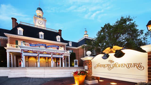 <p>The Walt Disney Company</p> The American Adventure Pavillion at Disney Epcot