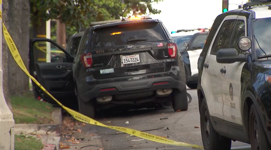 3 hospitalized, including 2 officers, after crash involving L.A. police