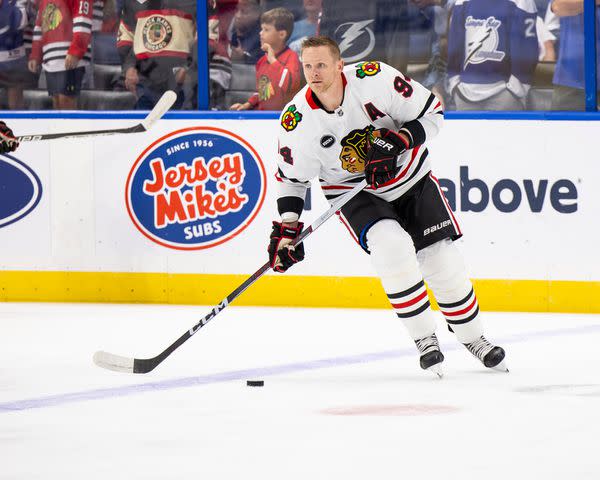 <p>Mark LoMoglio/NHLI via Getty</p> The Blackhawks are moving to terminate winger Corey Perry’s contract.