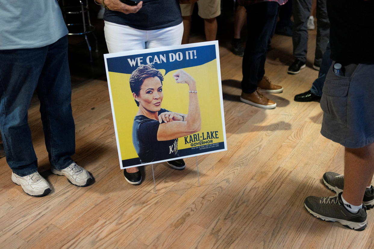 Kari Lake poster as Rosie the Riveter