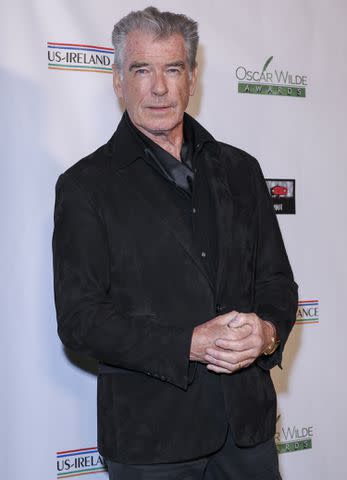 <p>JC Olivera/Variety via Getty Images</p> Pierce Brosnan on March 7, 2024