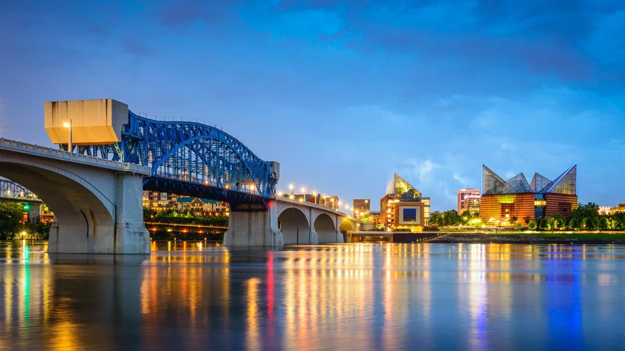 downtown skyline in Chattanooga Tennessee