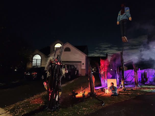 PHOTO: The Appel's Halloween decorations also include a version of the Chrissy character. (Courtesy David and Aubrey Appel)