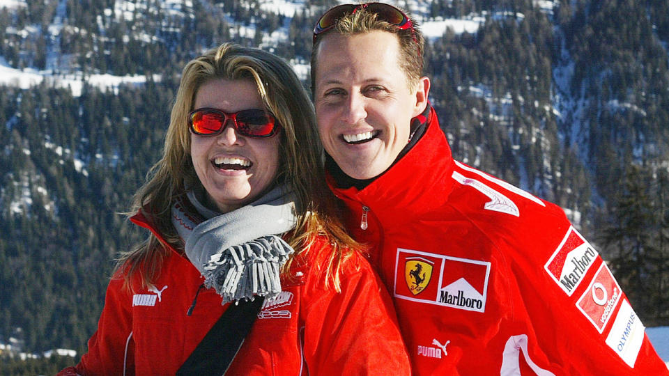 Michael and Corrina Schumacher, pictured here in Italy in 2005.