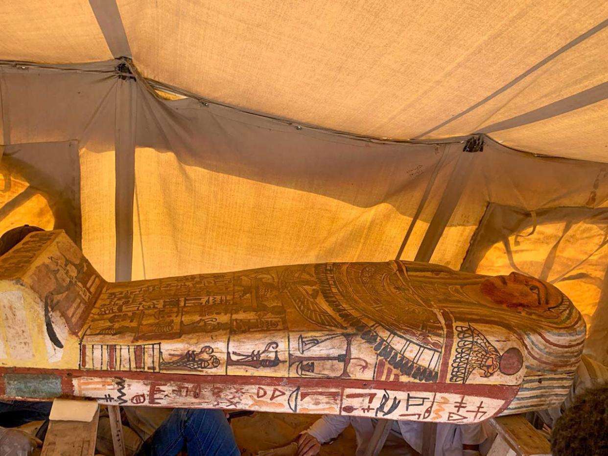 14 nouveaux sarcophages découverts dans la nécropole de Saqqara - AFP PHOTO / HO / EGYPTIAN MINISTRY OF ANTIQUITIES
