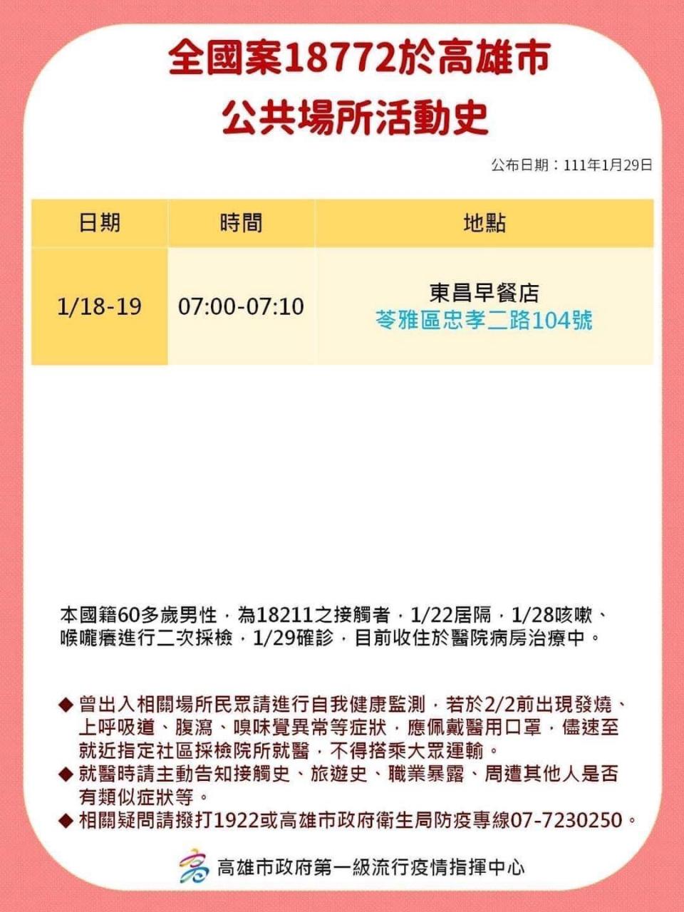 高雄苓雅、前鎮、新興、小港區也有部分足跡。（高雄市政府提供）