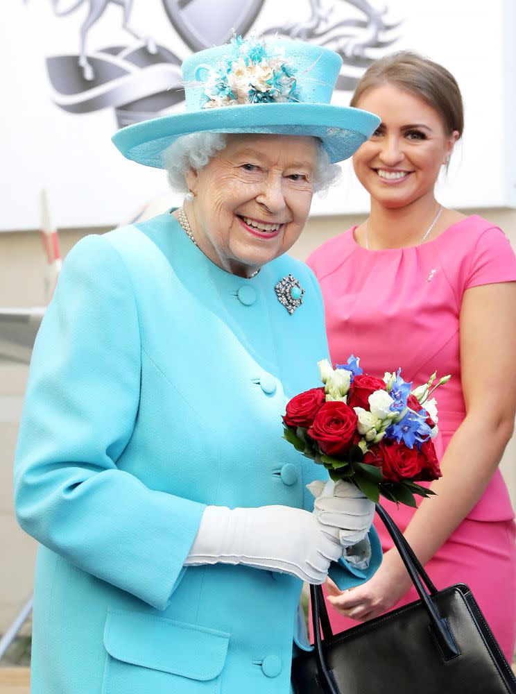 Queen Elizabeth at British Airways' 100th Anniversary in Blue