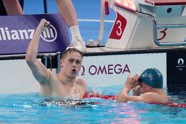 Great Britain’s Stephen Clegg set a new world record when winning men’s S12 100m backstroke gold at the Paralympics in Paris