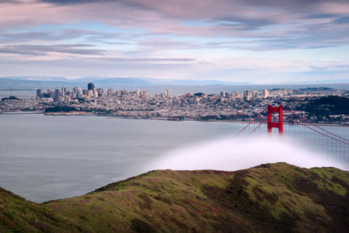 Golden Gate Bridge from Slacker Ridge, photo by Mason Cummings.