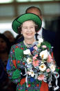 <p>In Malaysia on a royal tour, her Majesty looked fab in this loud print dress. Very 80s. <i>[Photo: Rex]</i></p>