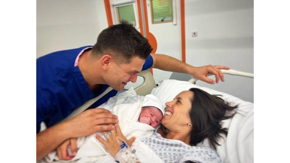 janette manrara in hospital holding daughter lyra