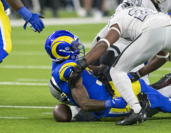 Running back Cam Akers and the Los Angeles Rams will face a tough San Francisco 49ers run defense in Week 2. File Photo by Mike Goulding/UPI