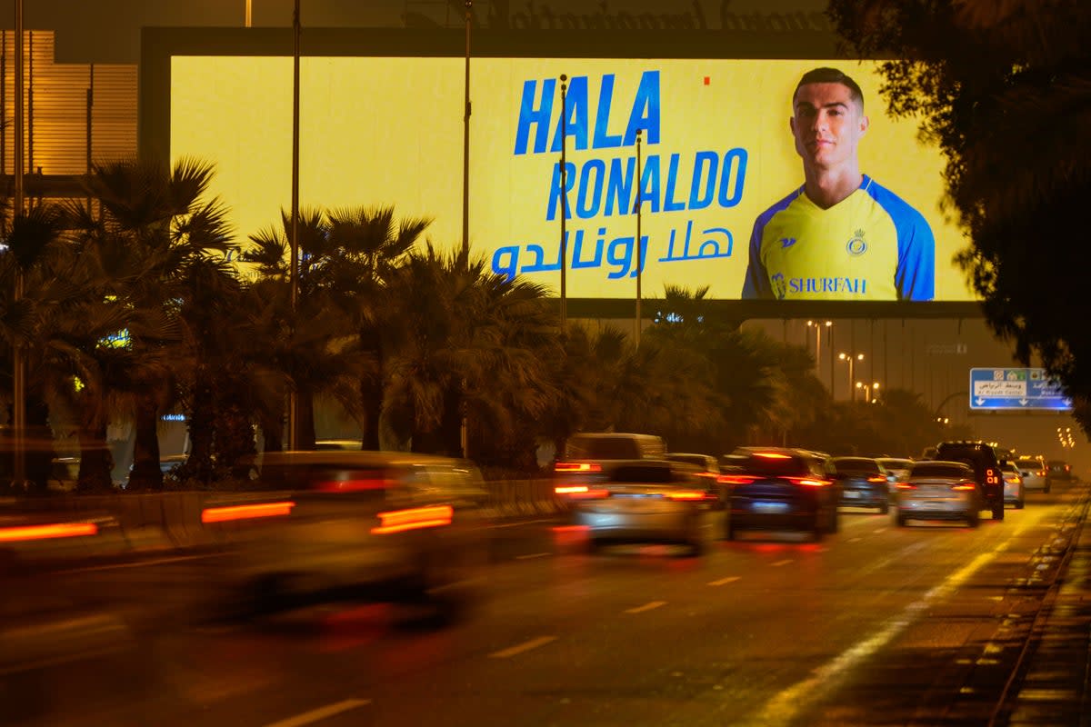 Cristiano Ronaldo arrived in Saudi Arabia (Amr Nabil/AP) (AP)