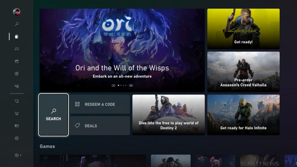 Xbox Series X UI