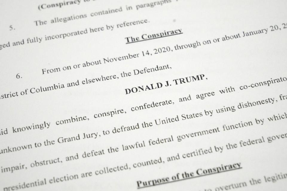 Former President Donald Trump was indicted on four charges in the United States District Court for the District of Columbia on Aug. 1, 2023, in relation to interference in 2020 election. The indictment charged Trump with Conspiracy to Defraud the United States, Conspiracy to Obstruct an Official Proceeding, Obstruction of and attempt to Obstruct an Official Proceeding, and Conspiracy Against Rights.