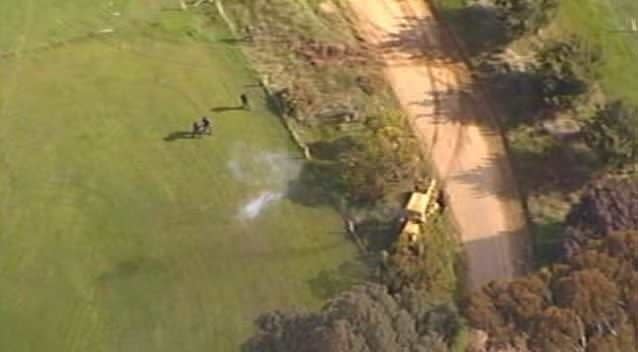 Clavell was shot twice by police at the end of this chase in 2004. Photo: 7News.