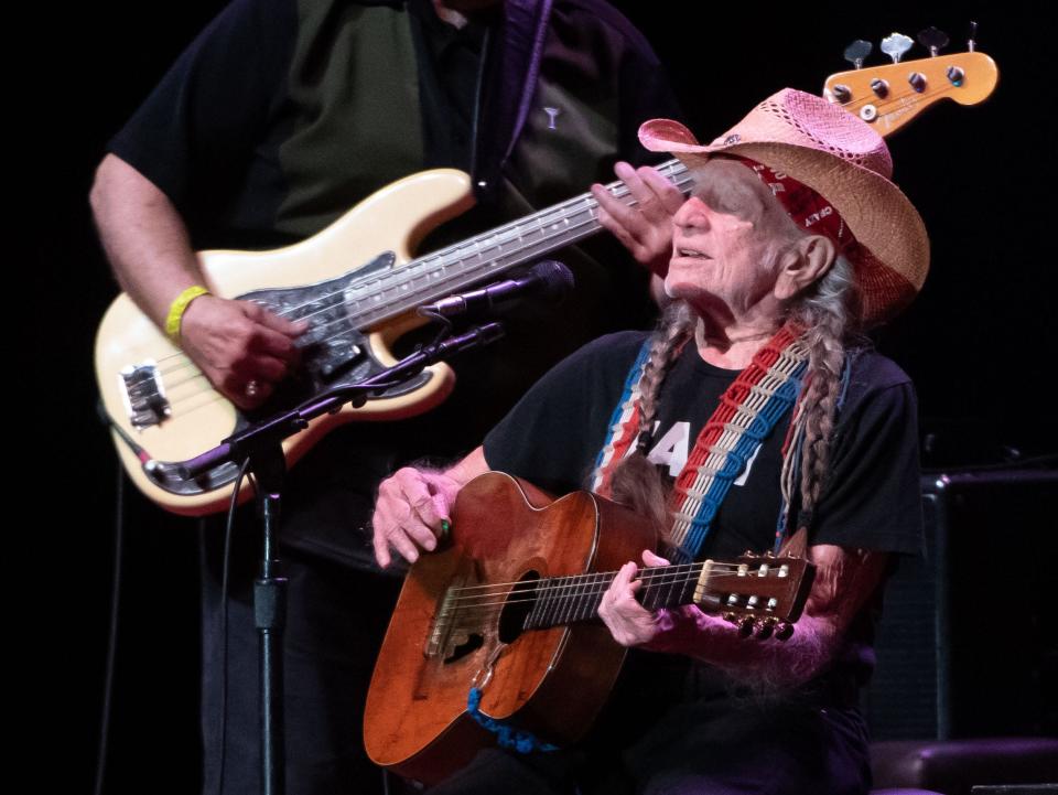 Legendary country musician Willie Nelson performs at the Tuscaloosa Amphitheater Friday, April 22, 2022, in Tuscaloosa, Alabama. Gary Cosby Jr./Tuscaloosa News