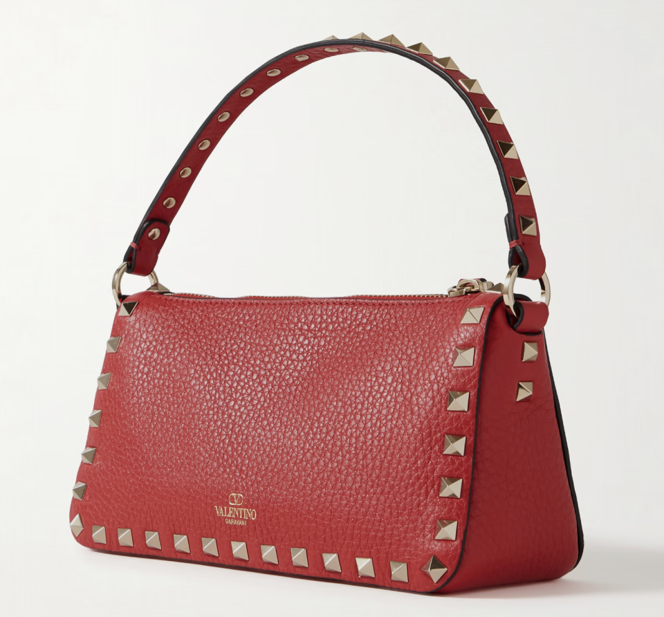 Valentino Garavani Rockstud small textured-leather shoulder bag. (PHOTO: Net-A-Porter)