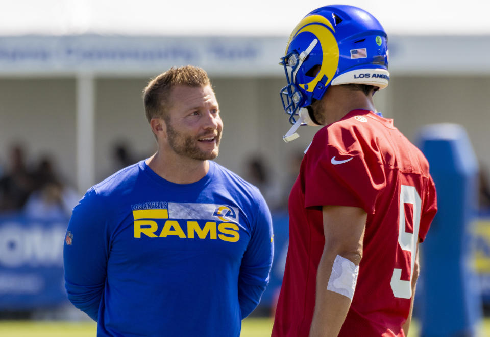 Sean McVay and the Los Angeles Rams are betting big on Matthew Stafford, who to this point doesn't have much in the way of career highlights. (Photo by Leonard Ortiz/MediaNews Group/Orange County Register via Getty Images)