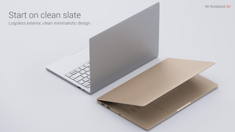 小米筆記本Air外觀與MacBook Air高度相似。（翻攝小米推特）
