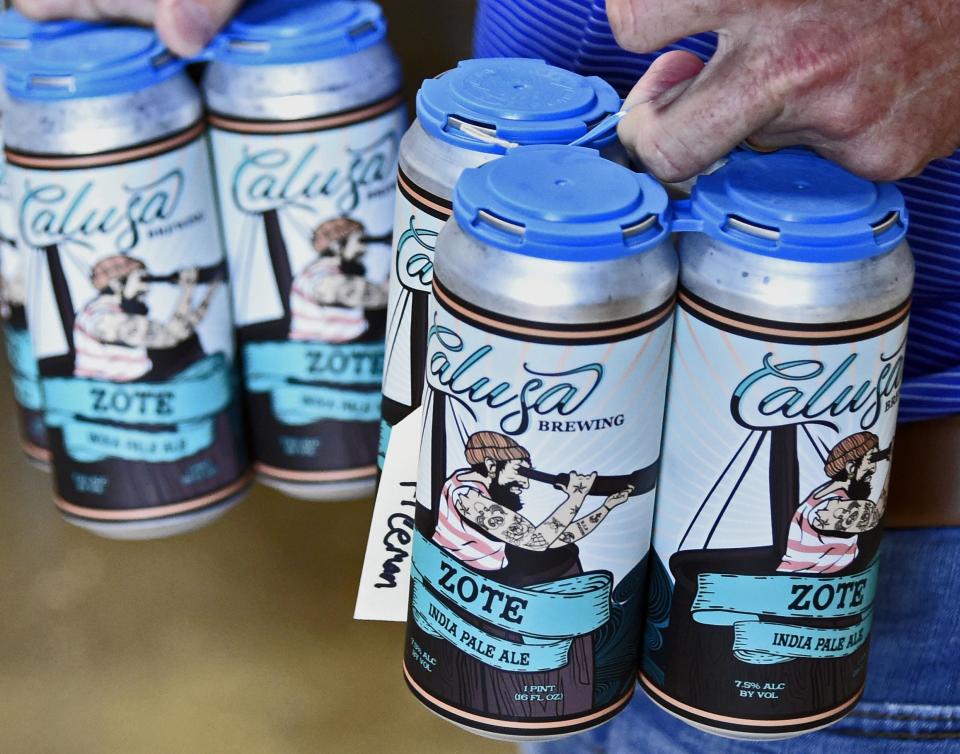 Calusa Brewing, whose beers include its flagship Zote IPA pictured here, is at 5701 Derek Ave. in Sarasota.