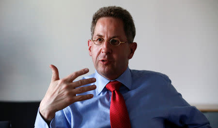 Hans-Georg Maassen from the Federal Office for the Protection of the Constitution (BfV) gestures during an interview in Berlin, Germany August 4, 2015. REUTERS/Fabrizio Bensch/File Photo