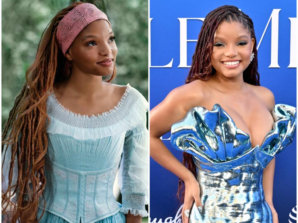 Halle Bailey attends the World Premiere of Disney's "The Little Mermaid" on May 08, 2023 in Hollywood, California.