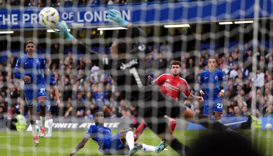 Robert Sanchez had little to do before a huge double save in injury time (Bradley Collyer/PA Wire)