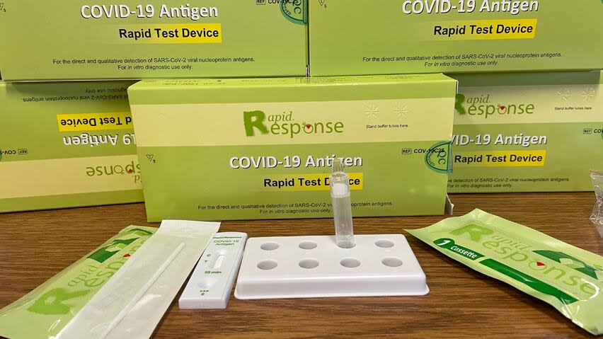 Free rapid test kits will be available for pickup in Moncton, Perth-Andover and Grand Falls on Saturday, said Public Health.