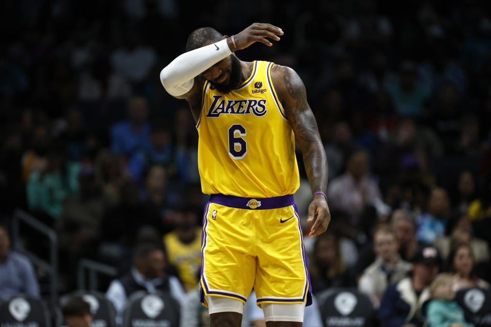 Los Angeles Lakers superstar LeBron James scored 47 points on his 38th birthday. (Jared C. Tilton/Getty Images)