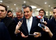 Senator Ted Cruz (R-TX) speaks to reporters after Senate Republicans unveiled their version of legislation that would replace Obamacare on Capitol Hill in Washington, U.S., June 22, 2017. REUTERS/Joshua Roberts